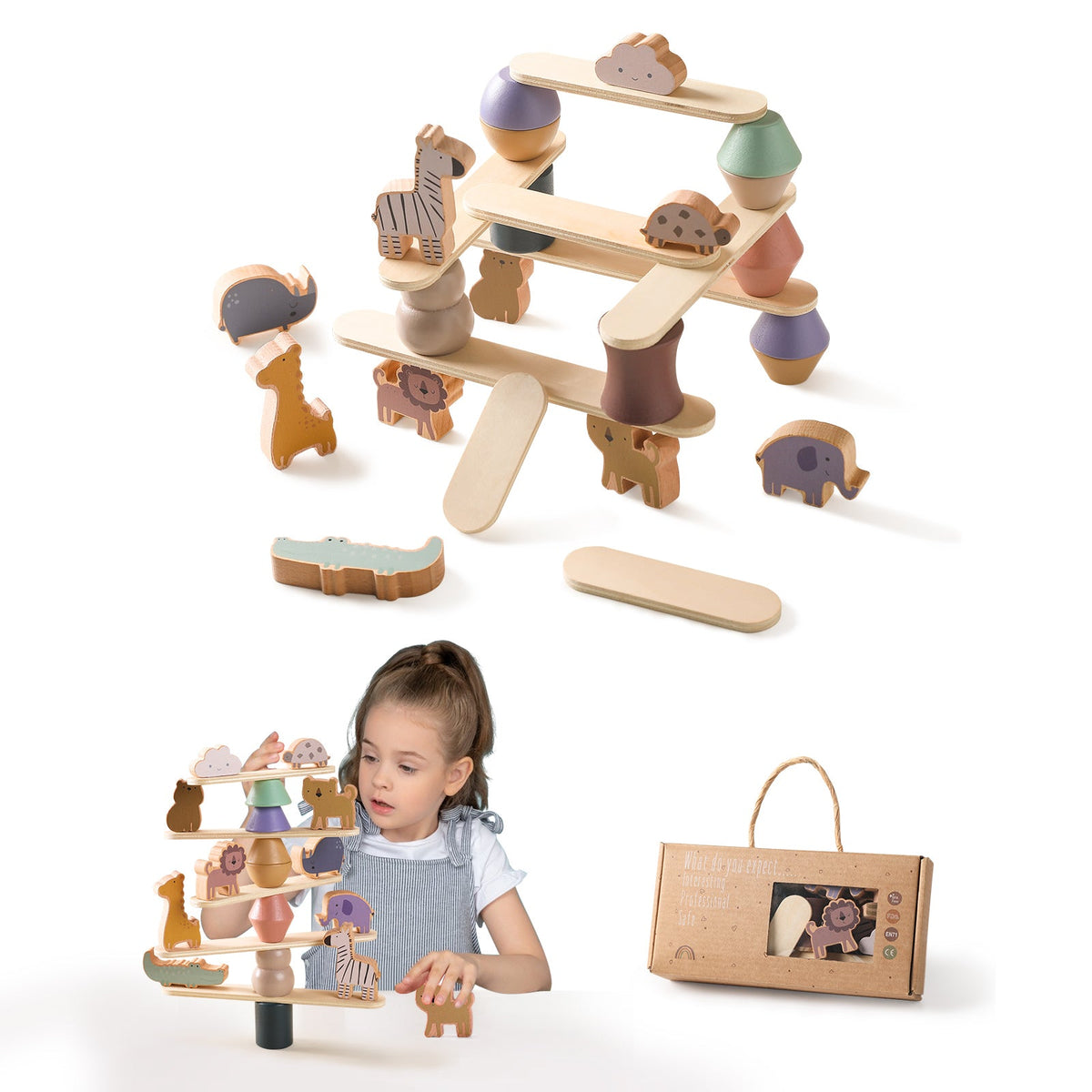 Wooden Stacking Balance Blocks for Kids – Kidoriko