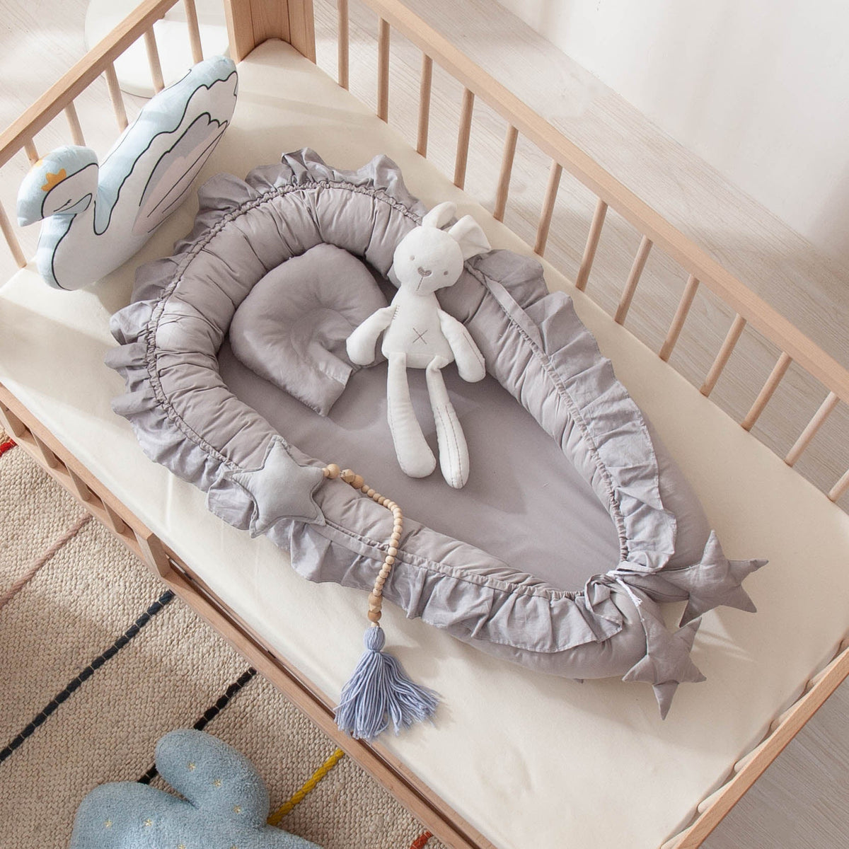 Natural Cotton Baby Snuggle Nest Lounger – Kidoriko