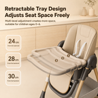4-in-1 Adjustable Reclining & Foldable Baby High Chair