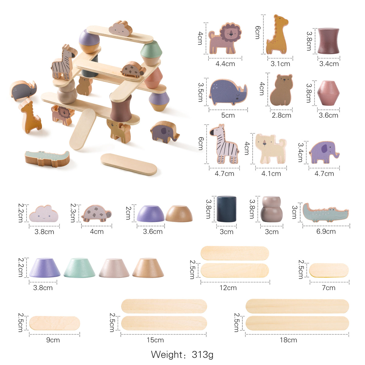 Wooden Stacking Balance Blocks for Kids – Kidoriko