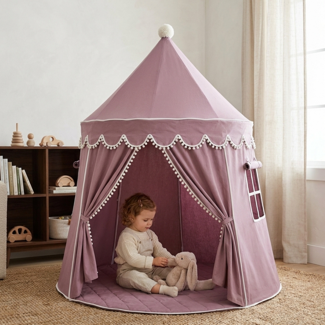 Canvas Play Teepee for Kids, Tool-Free Setup – Kidoriko