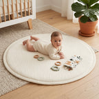 Round Quilted Play Mat, Thick Padding – Kidoriko