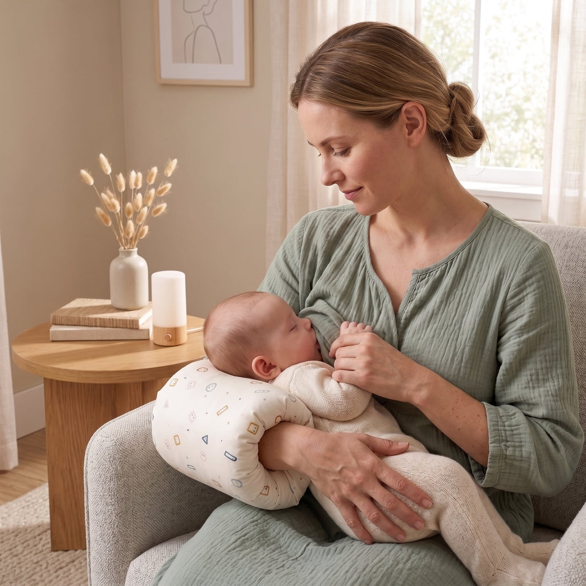 Ergonomic Feeding Arm Pillow, Removable Cover – Kidoriko