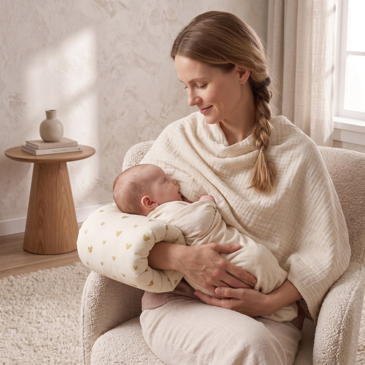 Ergonomic Feeding Arm Pillow, Removable Cover – Kidoriko