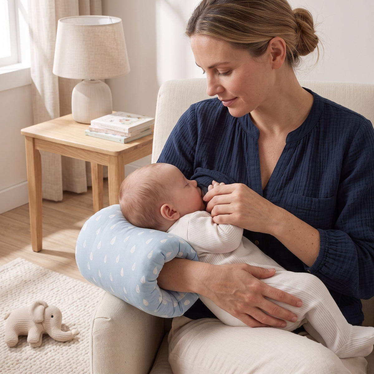 Ergonomic Feeding Arm Pillow, Removable Cover – Kidoriko
