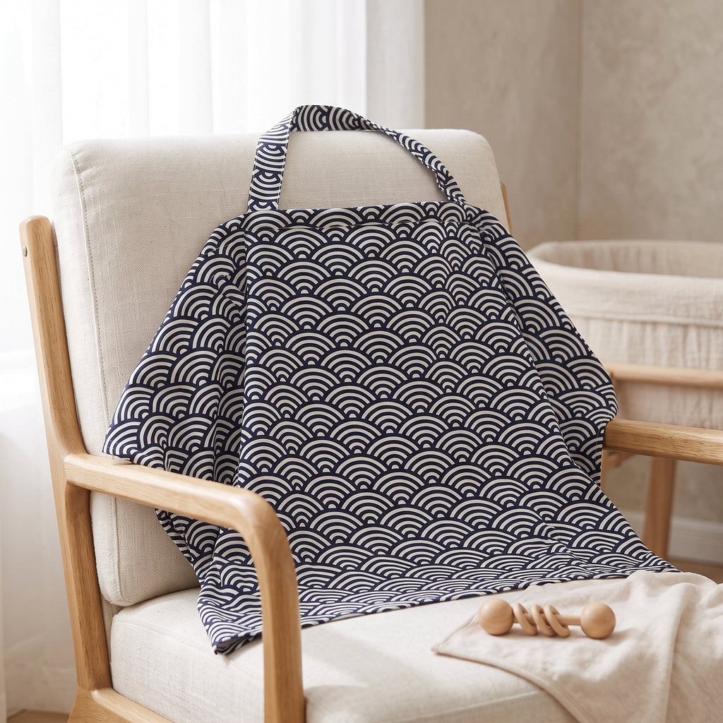Cotton Nursing Cover Poncho, Open Neckline – Kidoriko