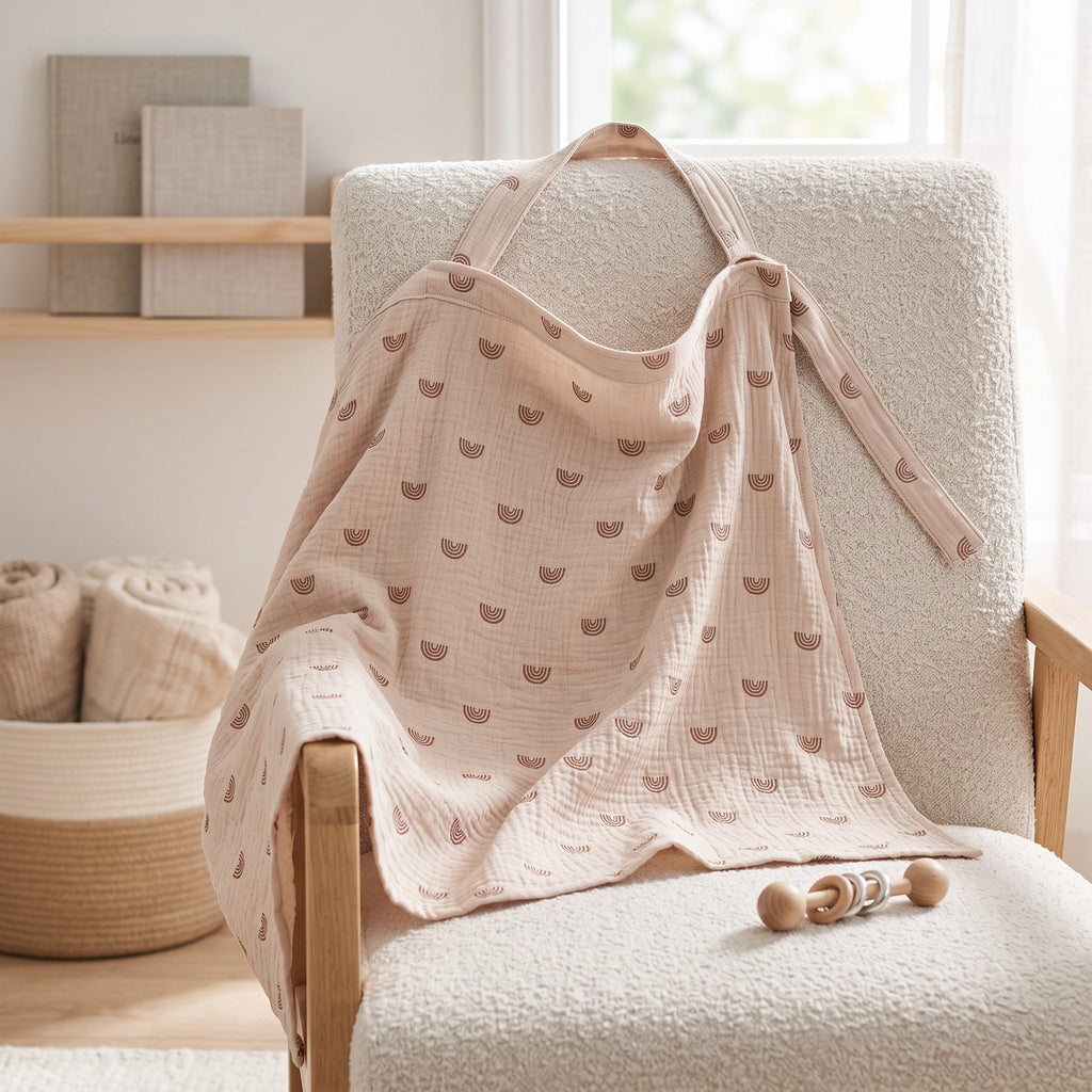 Cotton Nursing Cover Poncho, Open Neckline – Kidoriko