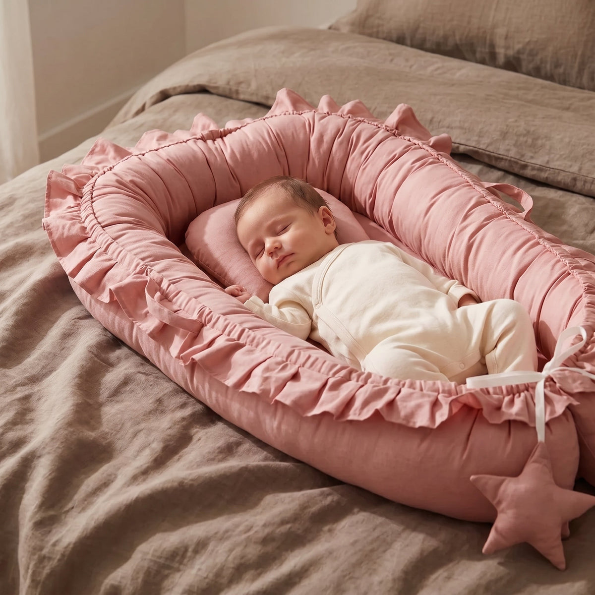 Natural Cotton Baby Snuggle Nest Lounger – Kidoriko