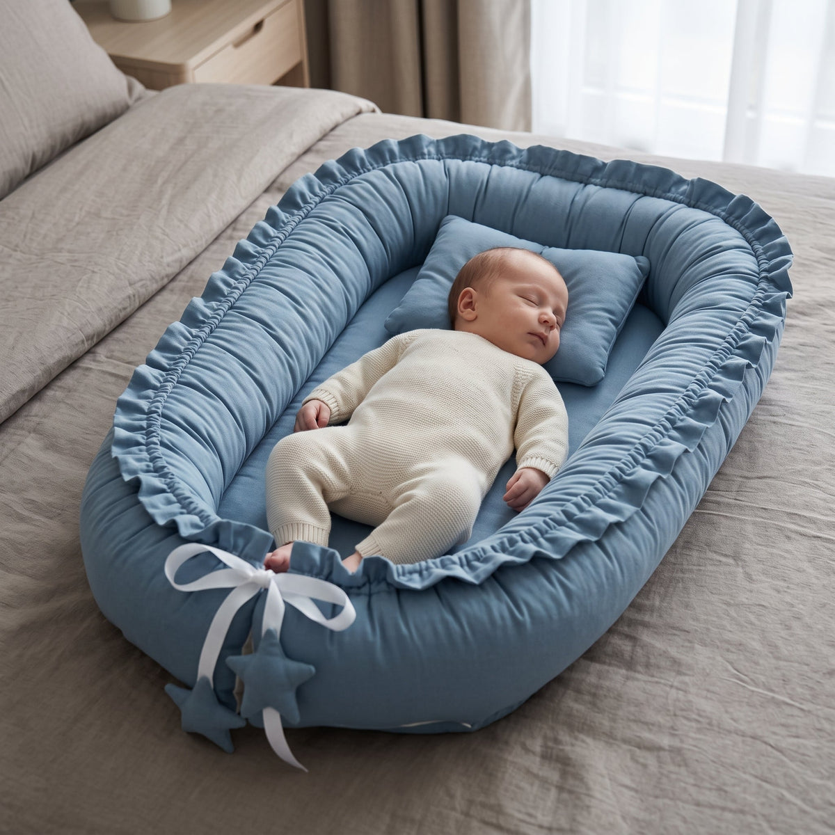 Natural Cotton Baby Snuggle Nest Lounger – Kidoriko