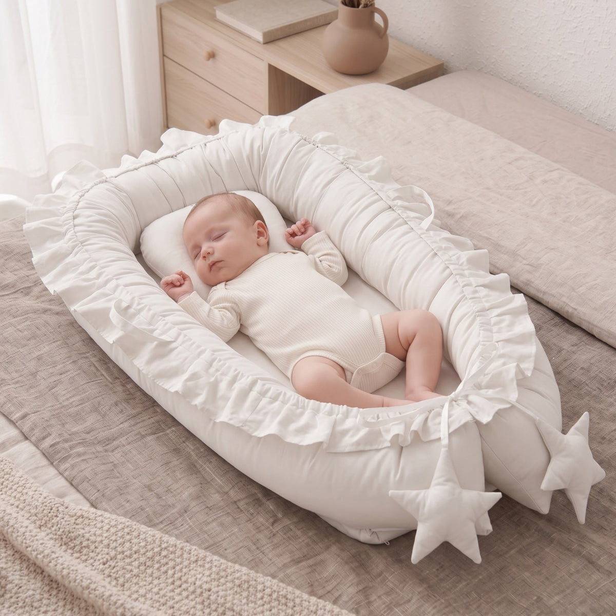 Natural Cotton Baby Snuggle Nest Lounger – Kidoriko
