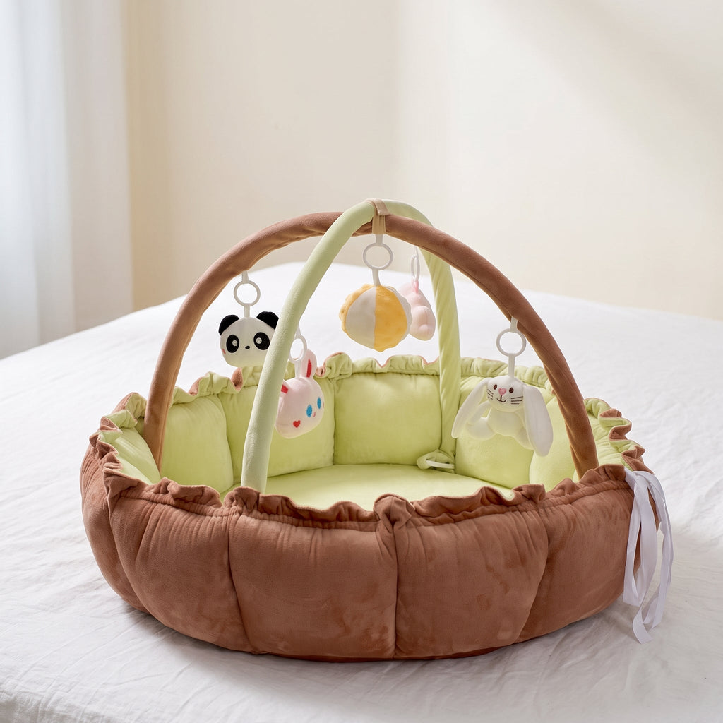 Baby Play Gym with Cushioned Nest & Toys – Kidoriko