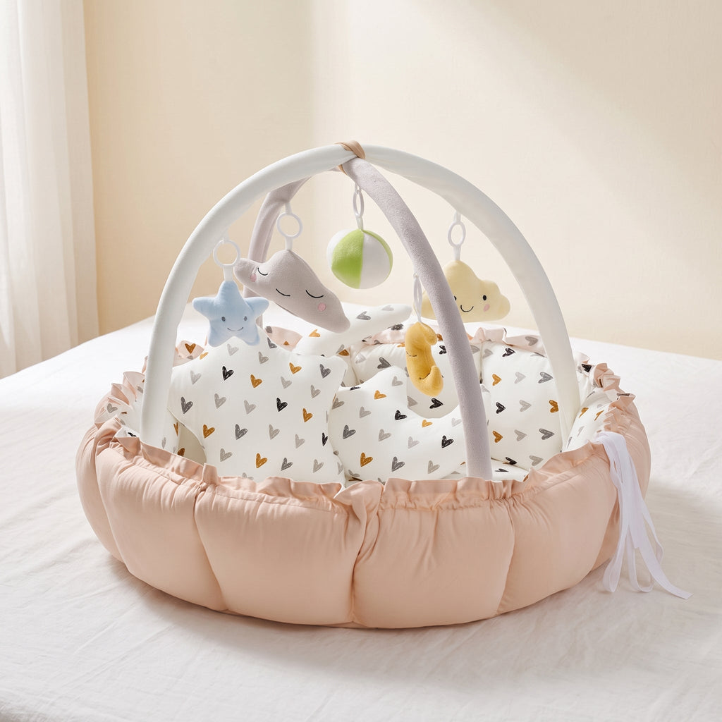 Baby Play Gym with Cushioned Nest & Toys – Kidoriko