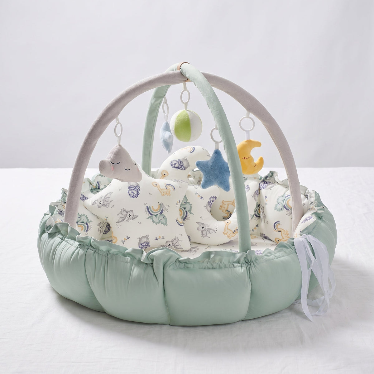 Baby Play Gym with Cushioned Nest & Toys – Kidoriko