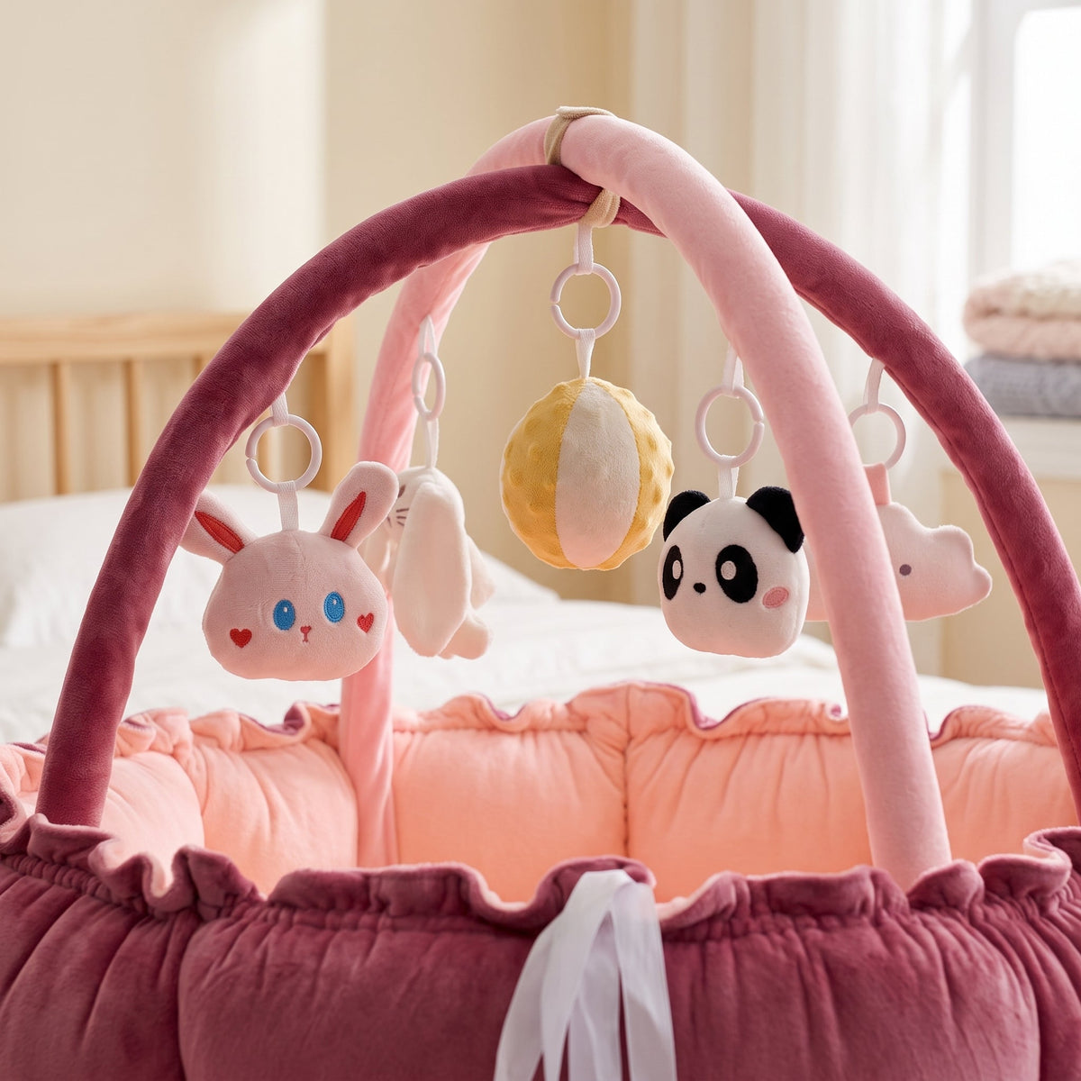 Baby Play Gym with Cushioned Nest & Toys – Kidoriko