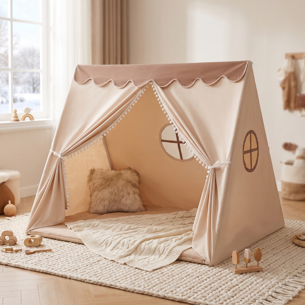 A-Frame Kids Play Tent, Padded Mat – Kidoriko