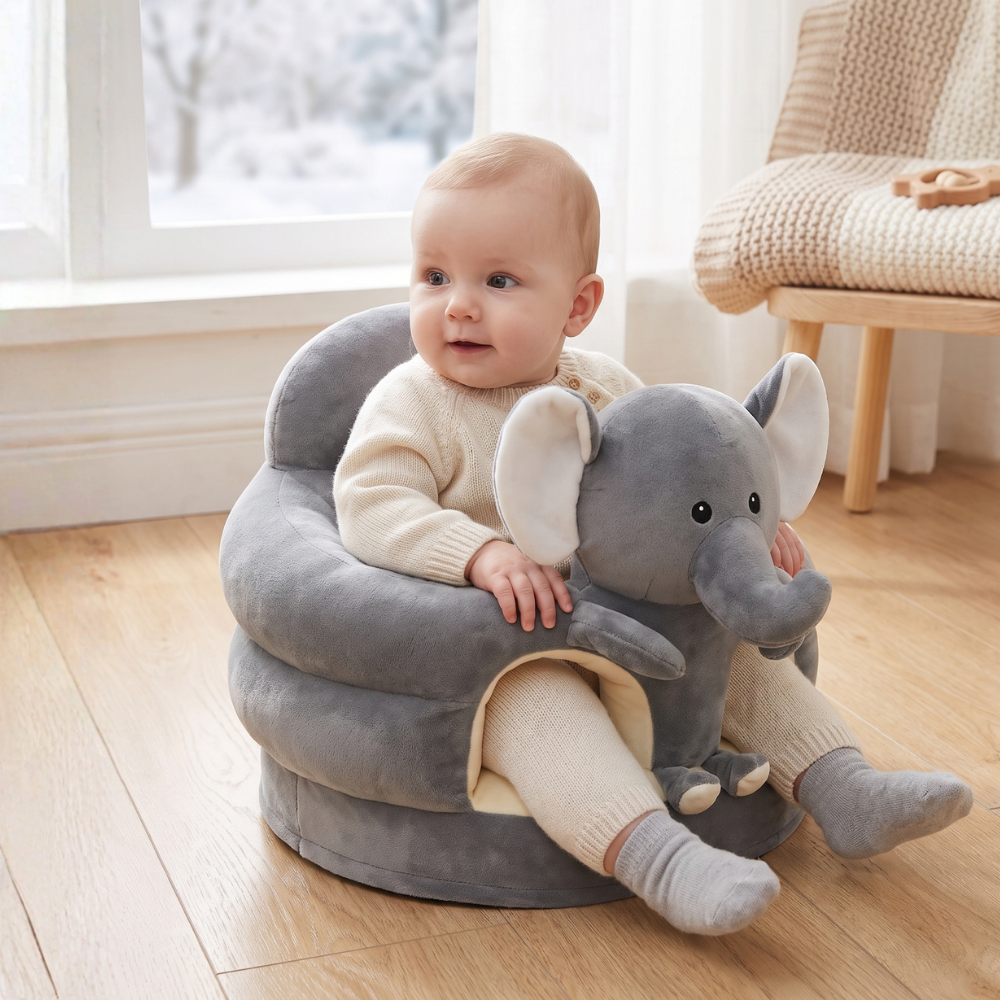 Plush Baby Sit-Up Seat with Squeaker Toys – Kidoriko