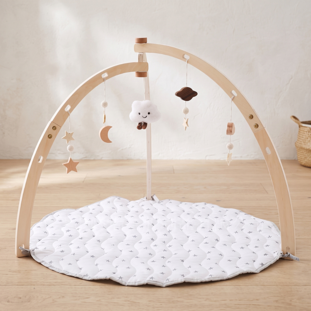 Wooden Baby Play Gym, Celestial Sensory Toys – Kidoriko