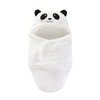 Plush Cotton Newborn Swaddle Blanket with Bear Hood