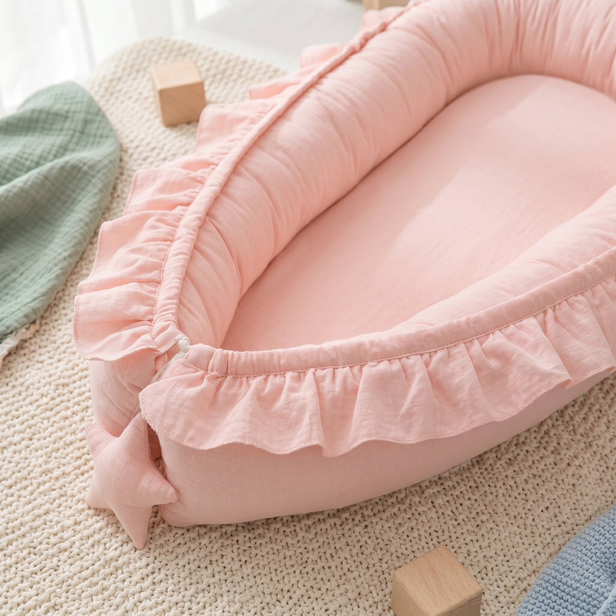 Natural Cotton Baby Snuggle Nest Lounger – Kidoriko