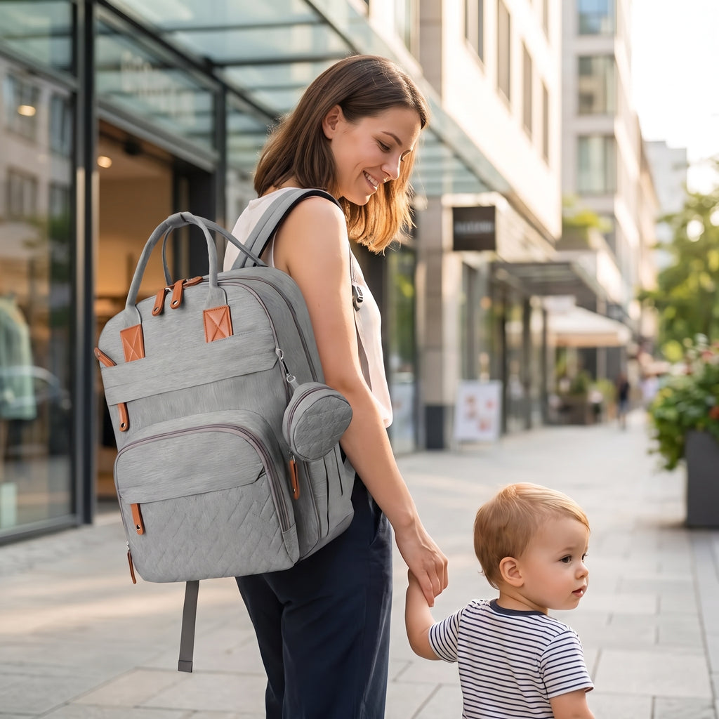 Multifunctional Diaper Bag Backpack with USB Port