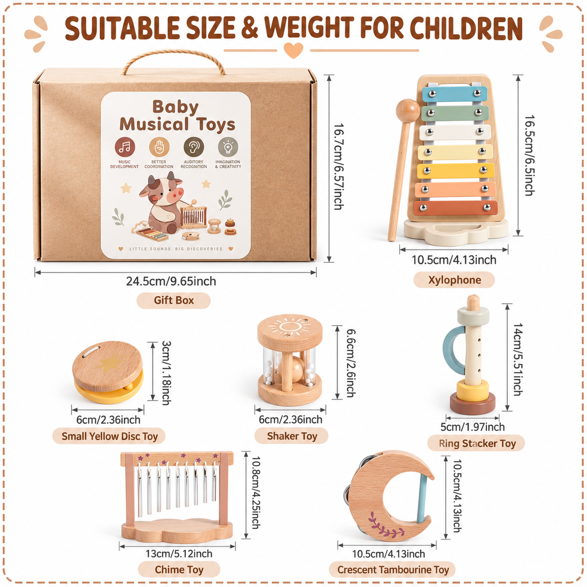 Wooden Musical Instruments Play Set for Kids – Kidoriko