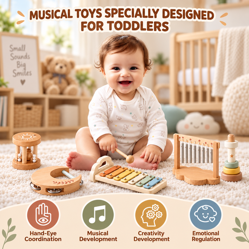 Wooden Musical Instruments Play Set for Kids – Kidoriko