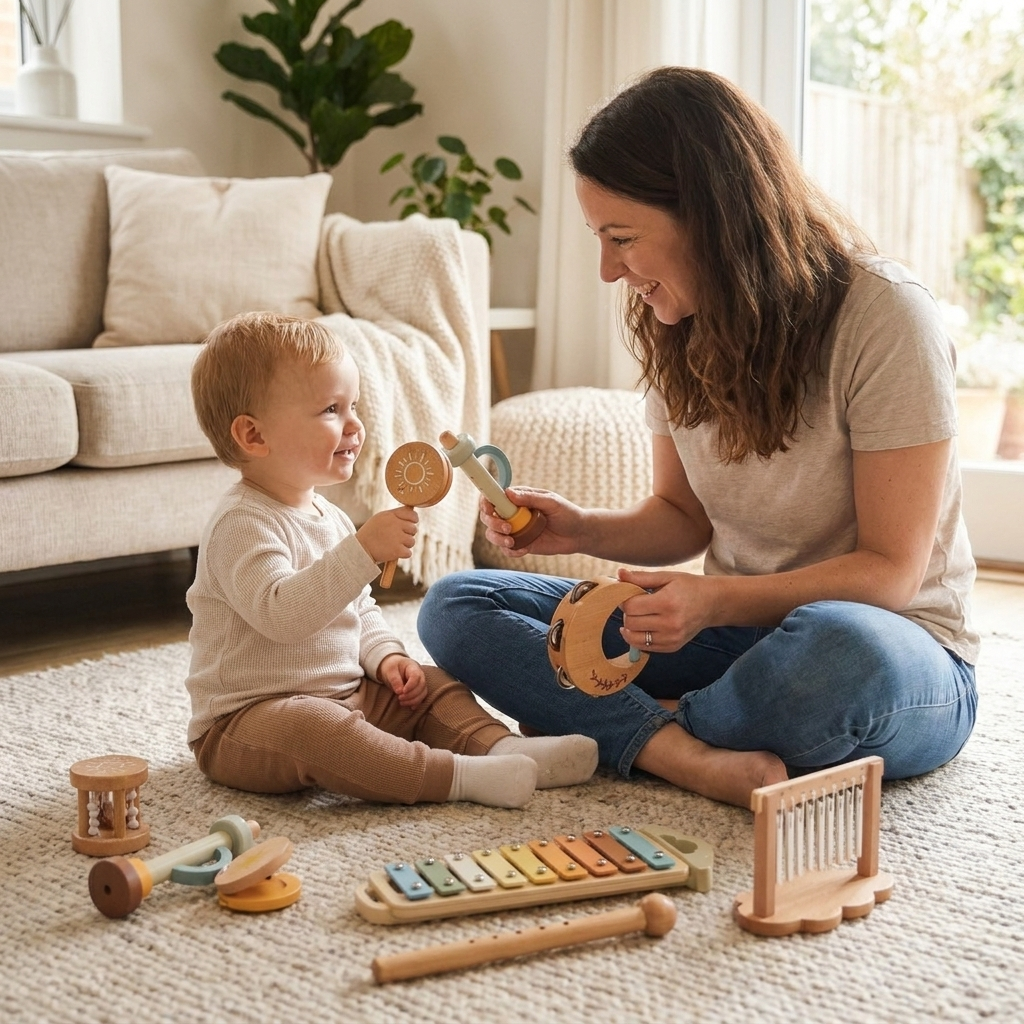Wooden Musical Instruments Play Set for Kids – Kidoriko