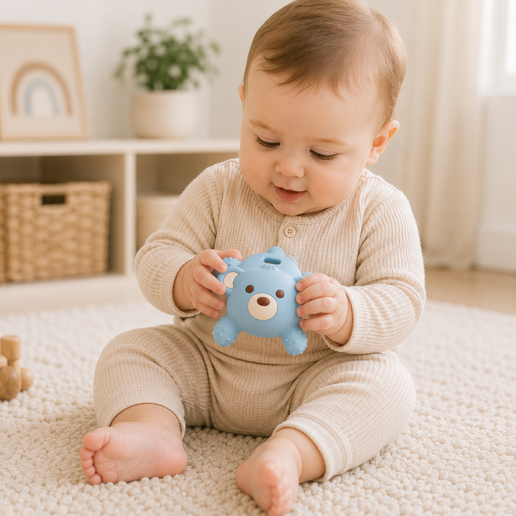 Silicone Bear Teether Toy (BPA-Free)