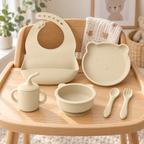 Bear Silicone Baby Feeding Set | BPA-Free Suction Plate & Bowl Set
