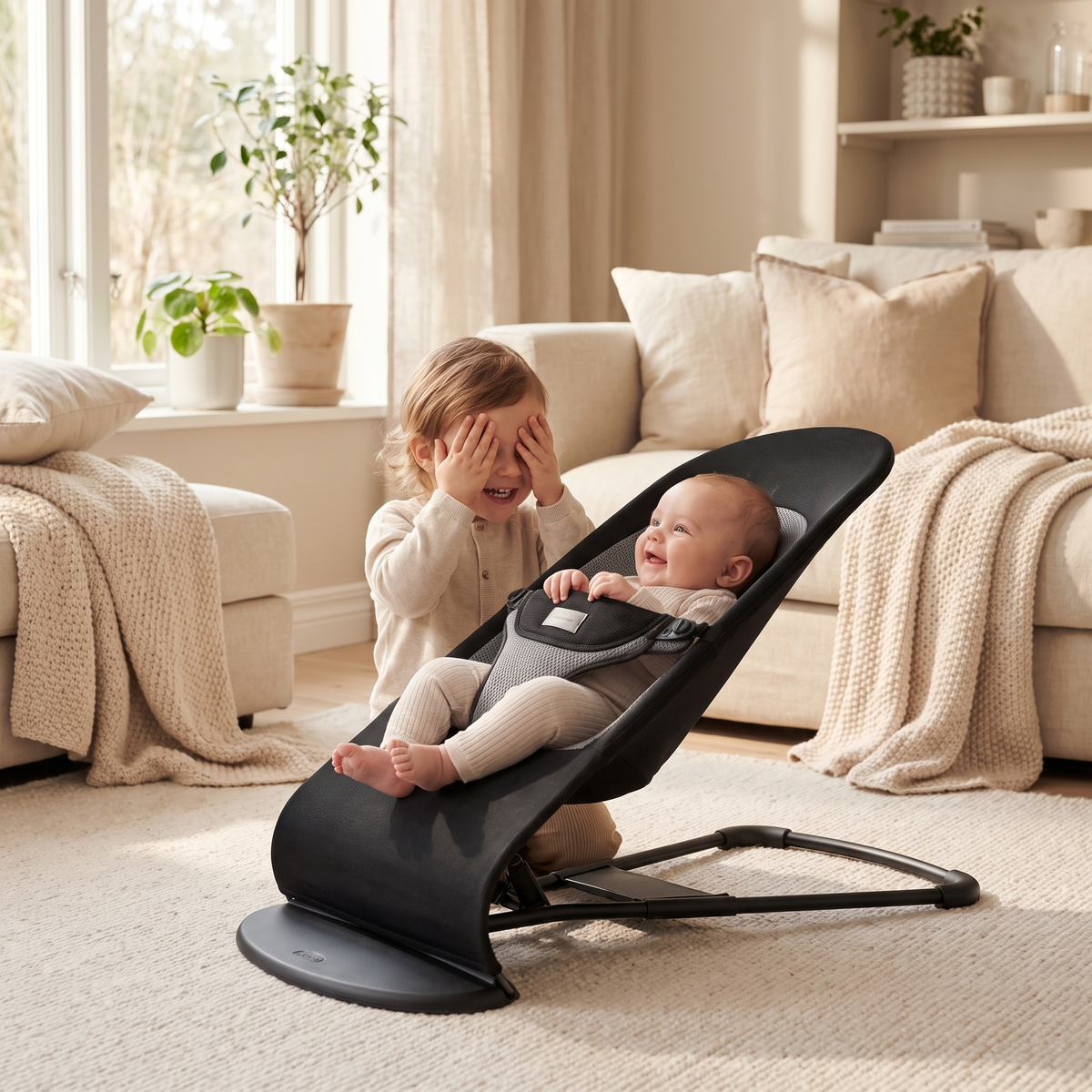 Self-Balancing Baby Rocker, Breathable Seat – Kidoriko