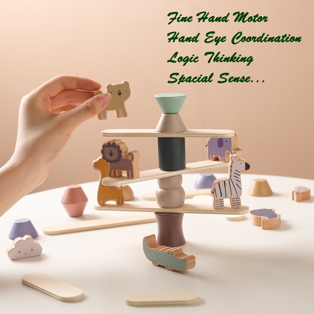 Wooden Stacking Balance Blocks for Kids – Kidoriko