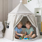 Canvas Play Teepee for Kids, Tool-Free Setup – Kidoriko