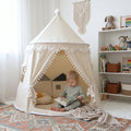 Canvas Play Teepee for Kids, Tool-Free Setup – Kidoriko
