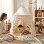 Canvas Play Teepee for Kids, Tool-Free Setup – Kidoriko