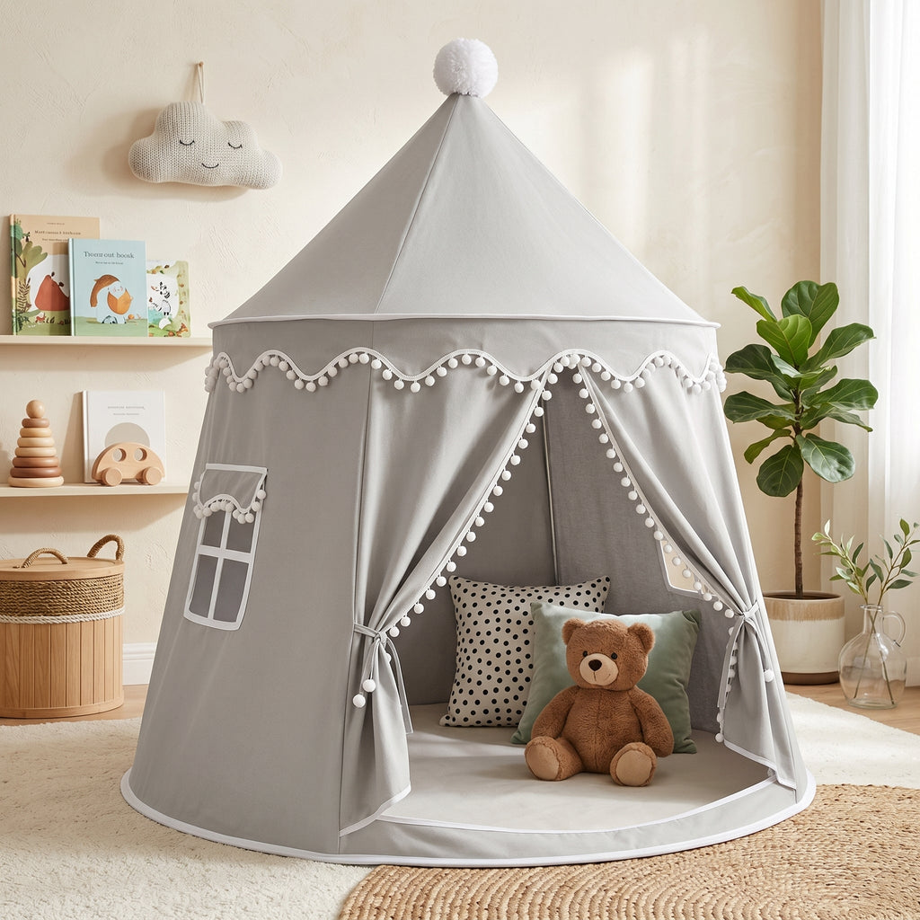 Canvas Play Teepee for Kids, Tool-Free Setup – Kidoriko