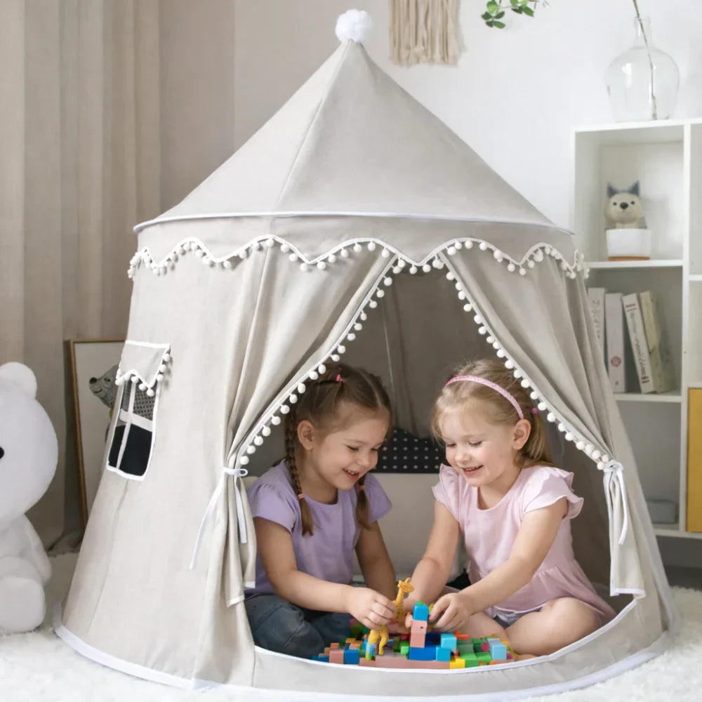 Canvas Play Teepee for Kids, Tool-Free Setup – Kidoriko