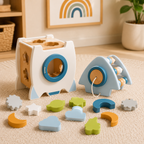 Wooden Rocket 5-in-1 Toy Set