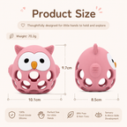Silicone Owl Teether Toy (BPA-Free)