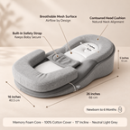 Inclined Newborn Lounger with Memory Foam – Kidoriko