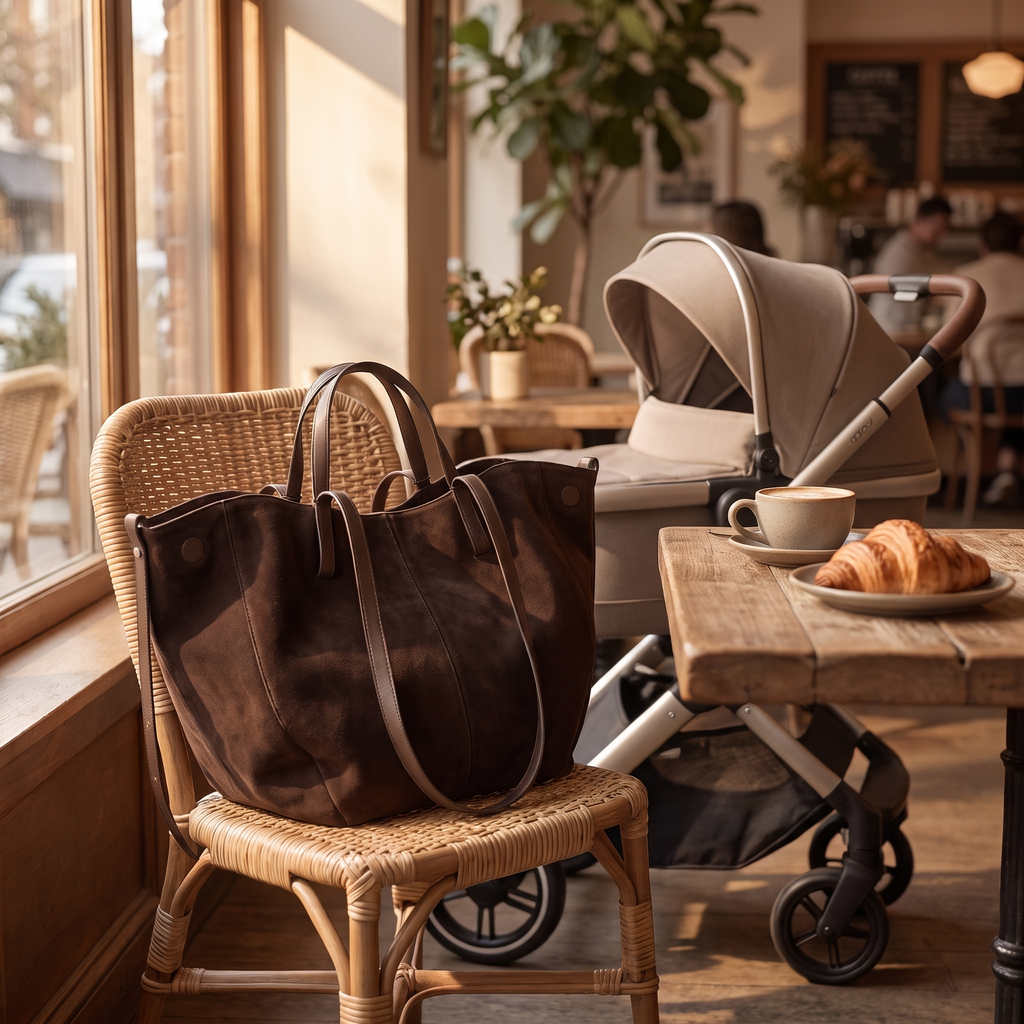 Nubuck Leather Mother Bag, Adjustable – Kidoriko