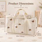 Quilted Embroidered Diaper Bag Organizer for Moms
