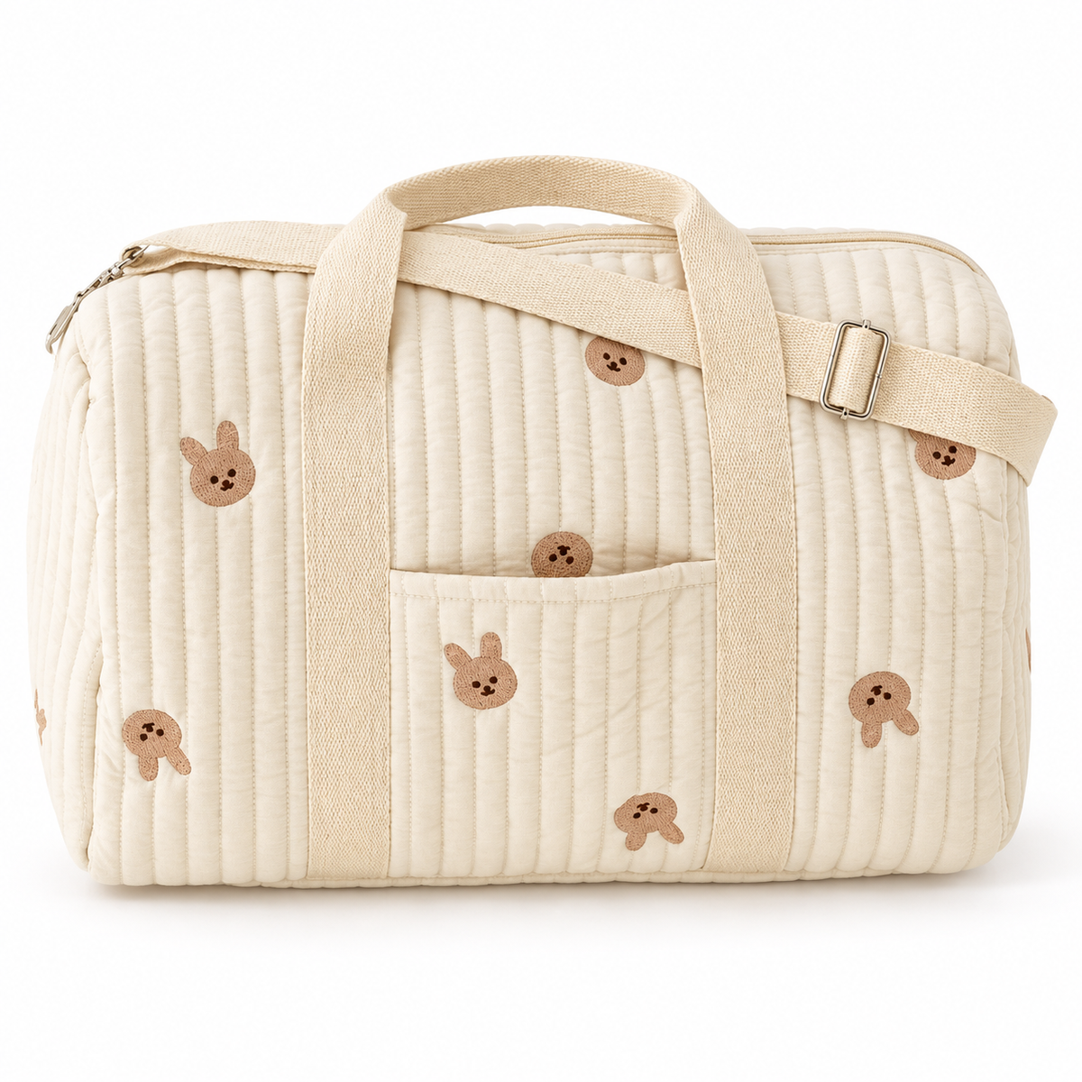 Quilted Embroidered Diaper Bag Organizer for Moms