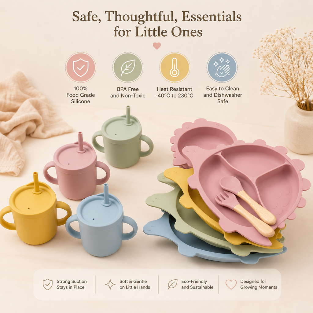 Dino Baby Tableware Suction Set