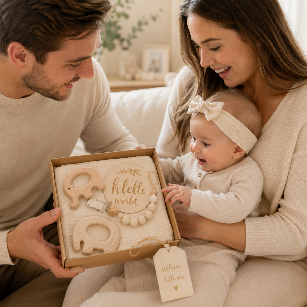 Elephant Baby Teether Gift Set (Honeycomb)