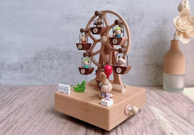 Handcrafted Wooden Ferris Wheel Music Box – Kidoriko