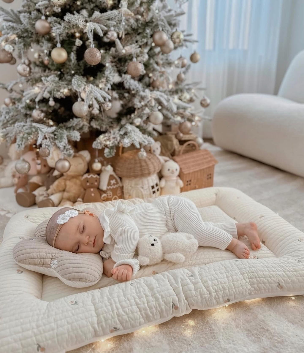Embroidered Cotton Baby Nap Nest, Portable – Kidoriko