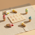 Wooden Ice Cream Stand, Montessori Play Set – Kidoriko