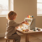Wooden Ice Cream Stand, Montessori Play Set – Kidoriko