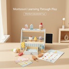 Wooden Ice Cream Stand, Montessori Play Set – Kidoriko