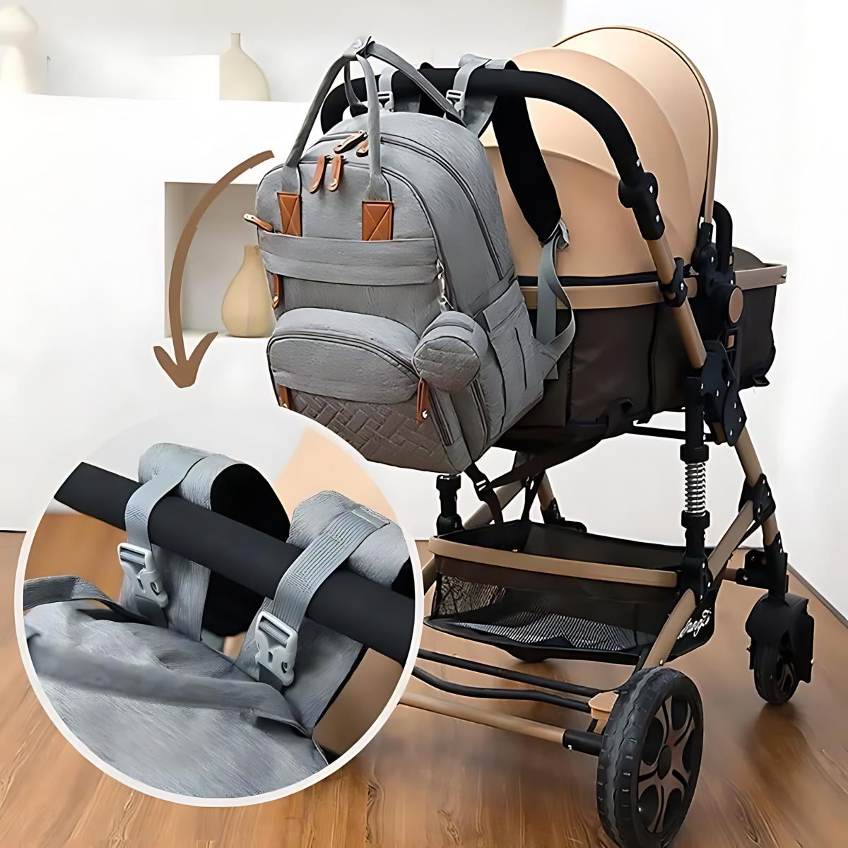 Multifunctional Diaper Bag Backpack with USB Port